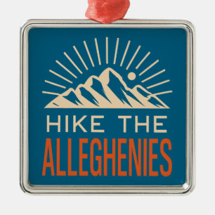 Hike The Allegheny Mountains Sunburst Metal Tree Decoration