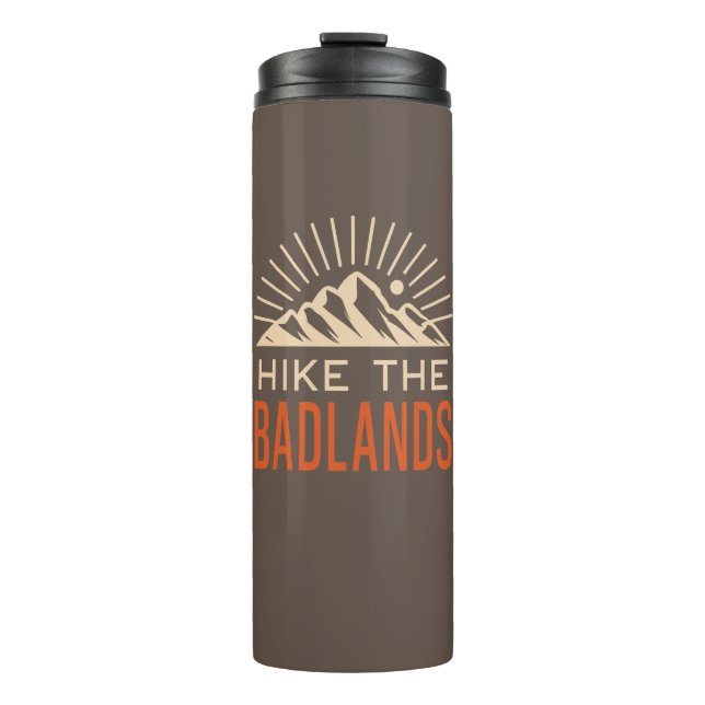Hike The Badlands Sunburst Thermal Tumbler (Front)