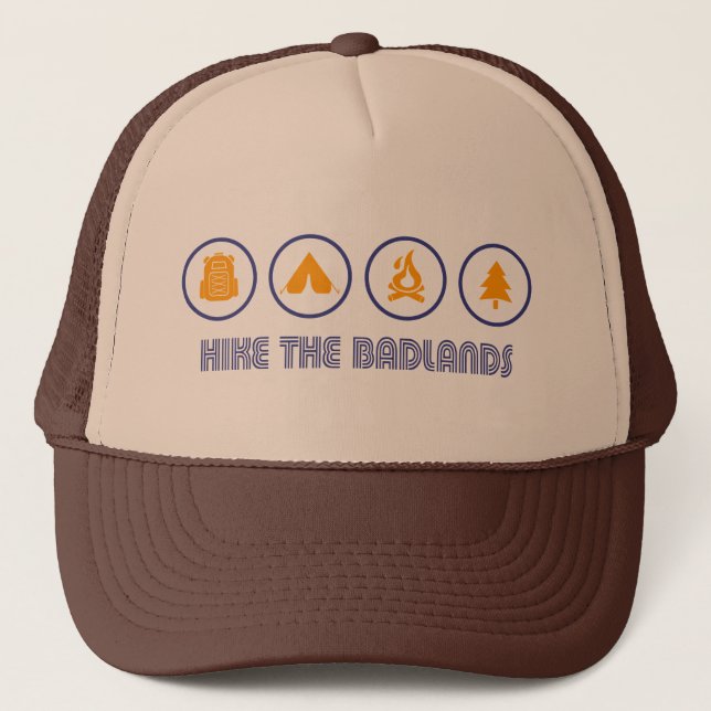 Hike The Badlands Trucker Hat (Front)