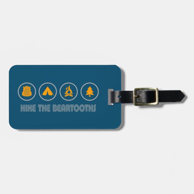 Hike The Beartooths Mountains Montana Wyoming Luggage Tag (Front Horizontal)