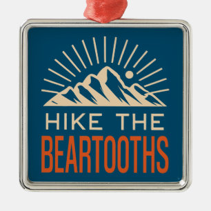 Hike The Beartooths Sunburst Metal Tree Decoration