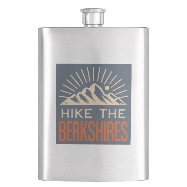 Hike The Berkshires Massachusetts Sunburst Hip Flask (Front)