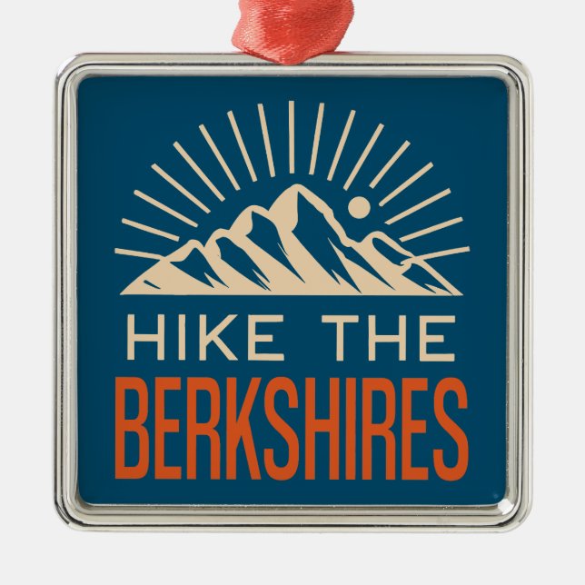 Hike The Berkshires Massachusetts Sunburst Metal Tree Decoration (Front)