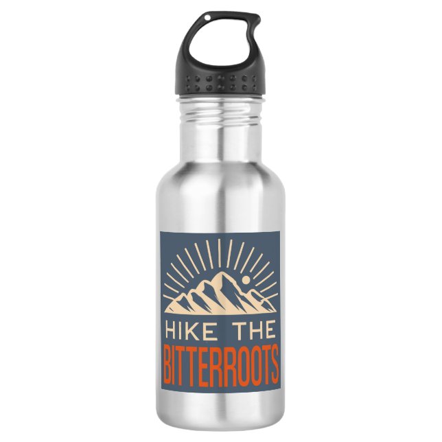 Hike The Bitterroots Idaho Montana Sunburst 532 Ml Water Bottle (Front)