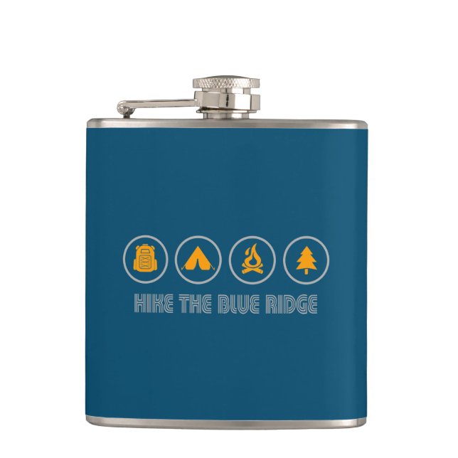 Hike The Blue Ridge Mountains Hip Flask (Front)