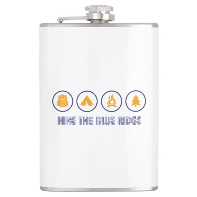 Hike The Blue Ridge Mountains Hip Flask (Front)