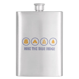 Hike The Blue Ridge Mountains Hip Flask