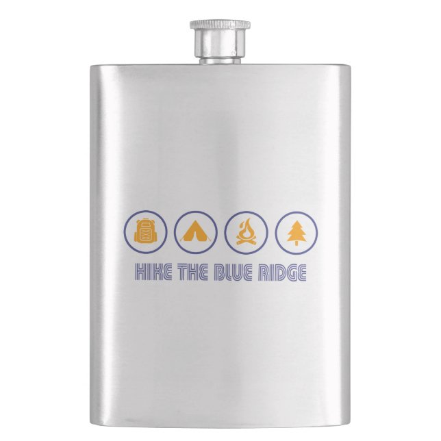 Hike The Blue Ridge Mountains Hip Flask (Front)