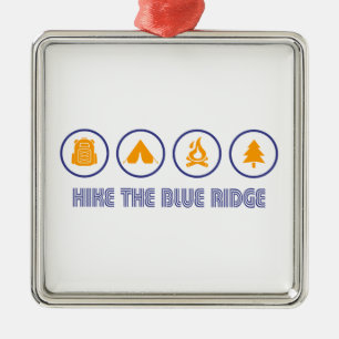 Hike The Blue Ridge Mountains Metal Tree Decoration