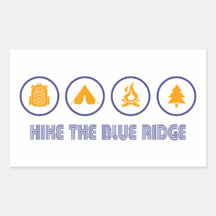 Hike The Blue Ridge Mountains Rectangular Sticker