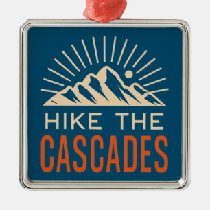 Hike The Cascades Sunburst Metal Tree Decoration