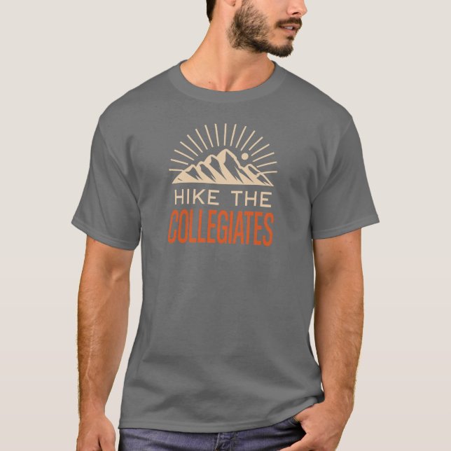 Hike The Collegiate Mountains Sunburst T-Shirt (Front)