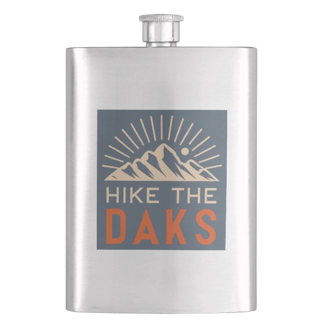 Hike The Daks Sunburst Hip Flask (Front)