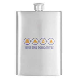 Hike The Dolomites Italy Hip Flask