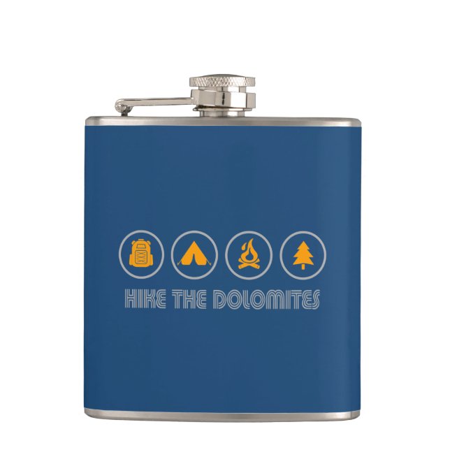 Hike The Dolomites Italy Hip Flask (Front)