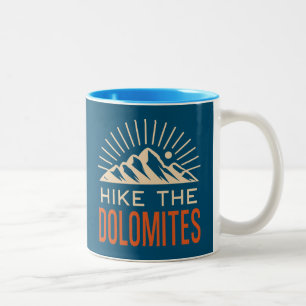 Hike The Dolomites Italy Sunburst Two-Tone Coffee Mug