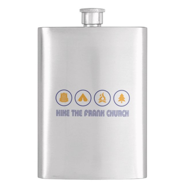Hike The Frank Church Wilderness Idaho Hip Flask (Front)