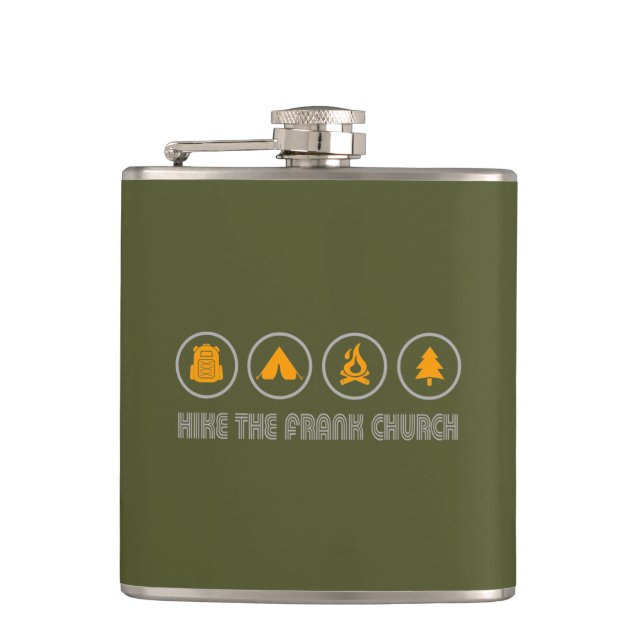 Hike The Frank Church Wilderness Idaho Hip Flask (Front)