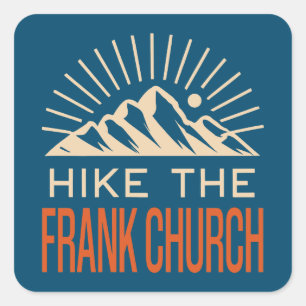 Hike The Frank Church Wilderness Idaho Sunburst Square Sticker