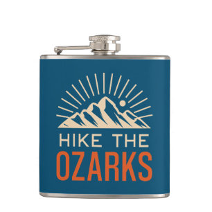 Hike The Ozarks Sunburst Hip Flask