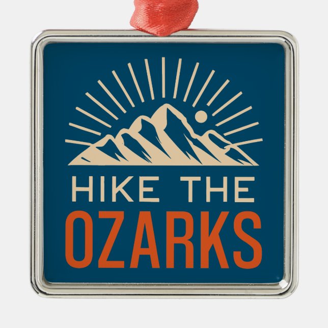 Hike The Ozarks Sunburst Metal Tree Decoration (Front)