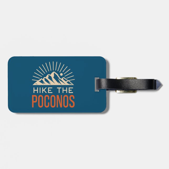 Hike The Poconos Sunburst Luggage Tag (Back Horizontal)