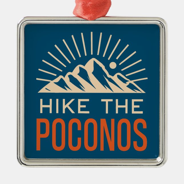 Hike The Poconos Sunburst Metal Tree Decoration (Front)