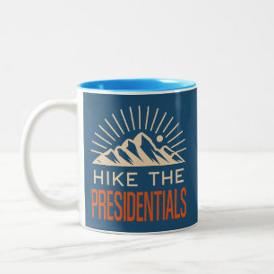 Hike The Presidential Range New Hampshire Sunburst Two-Tone Coffee Mug