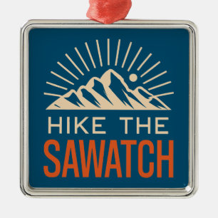 Hike The Sawatch Range Sunburst Metal Tree Decoration