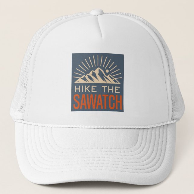 Hike The Sawatch Range Sunburst Trucker Hat (Front)