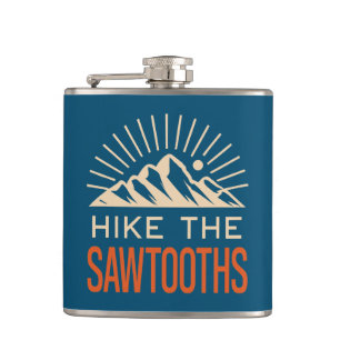 Hike The Sawtooths Idaho Sunburst Hip Flask