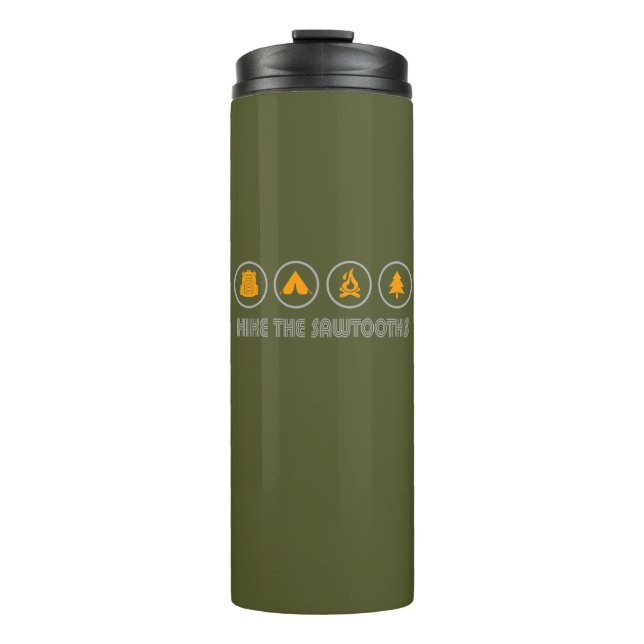 Hike The Sawtooths Idaho Thermal Tumbler (Front)