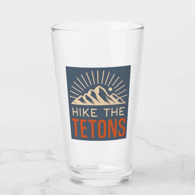 Hike The Tetons Sunburst Glass (Front)
