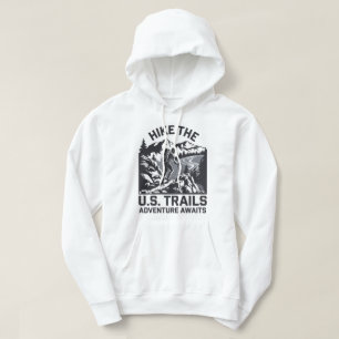 Hike the U.S. Trails Adventure Awaits Graphic Hoodie