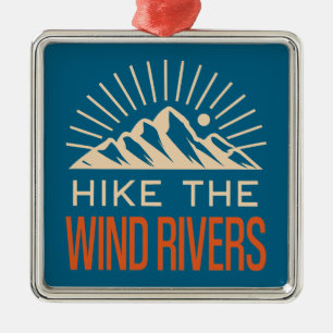 Hike The Wind Rivers Sunburst Metal Tree Decoration