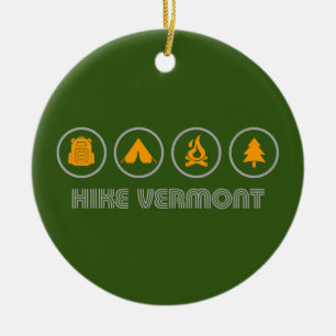 Hike Vermont Ceramic Tree Decoration