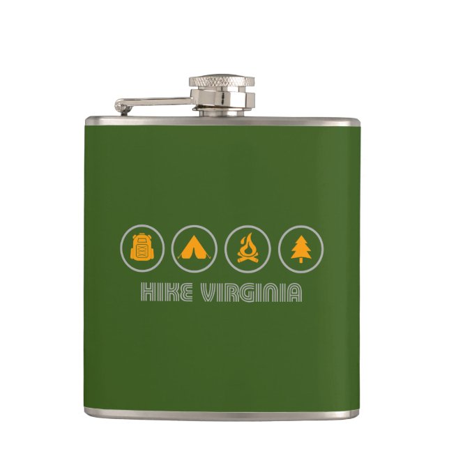 Hike Virginia Hip Flask (Front)