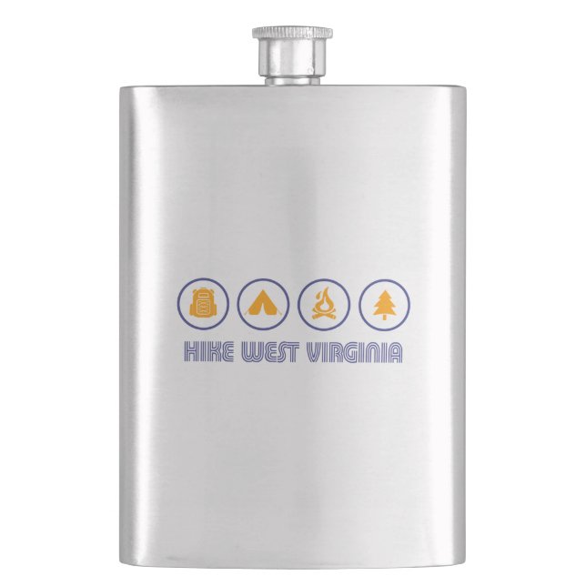 Hike West Virginia Hip Flask (Front)