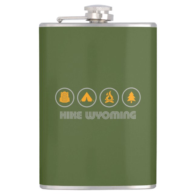 Hike Wyoming Hip Flask (Front)