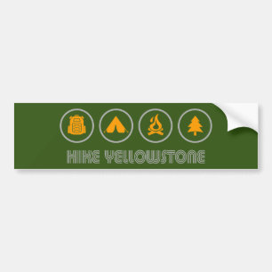 Hike Yellowstone Bumper Sticker