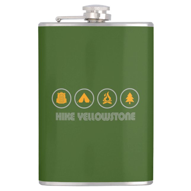 Hike Yellowstone Hip Flask (Front)