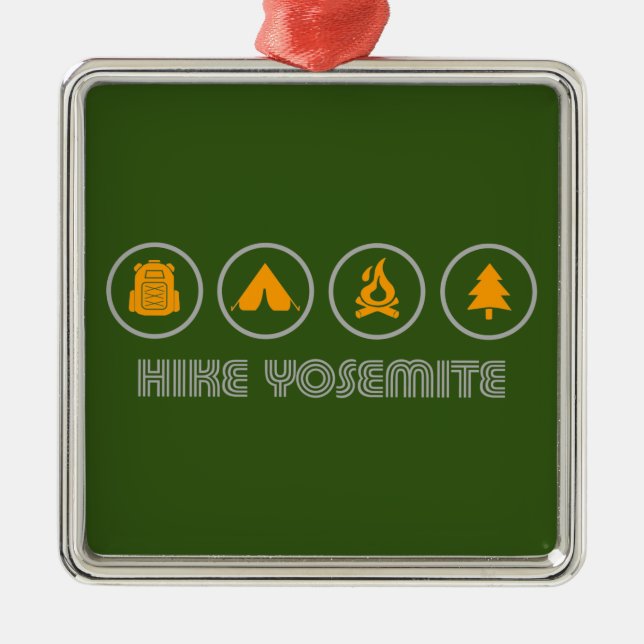 Hike Yosemite Metal Tree Decoration (Front)