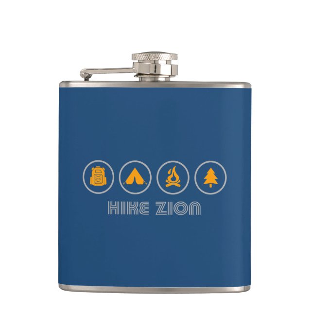Hike Zion National Park Hip Flask (Front)