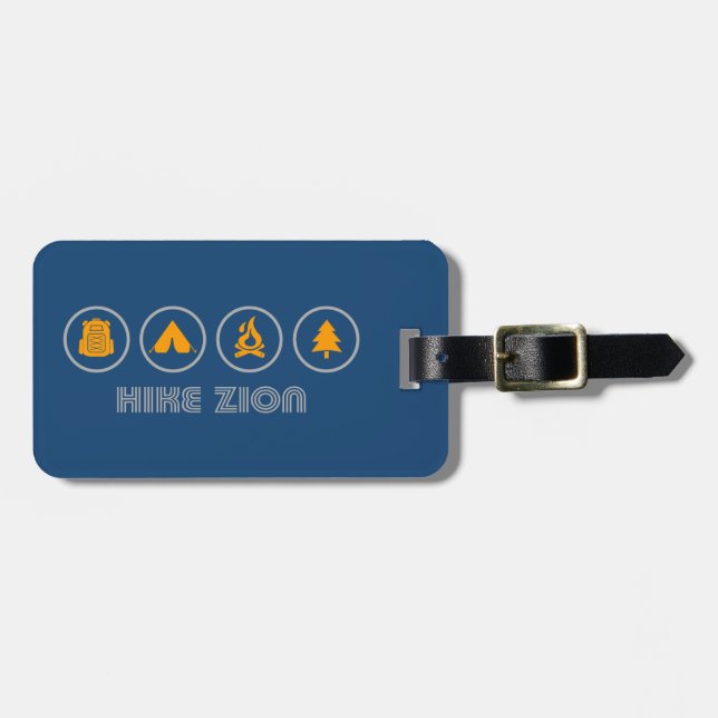 Hike Zion National Park Luggage Tag (Front Horizontal)