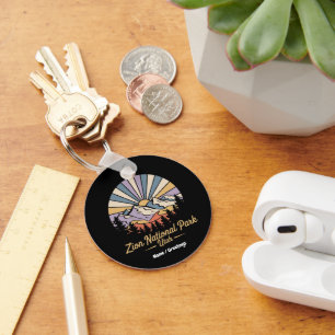 Hike Zion National Park Utah Explore Scenic Trails Key Ring