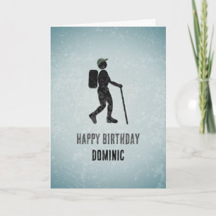 Hiker and Adventurer Theme - Worn Metal Sign Look  Card