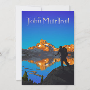 Hiker and Banner Peak - John Muir Trail - Logo Holiday Card