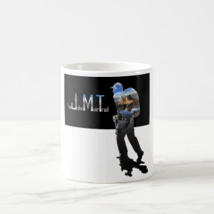 Hiker and Cathedral Peak - John Muir Trail Coffee Mug
