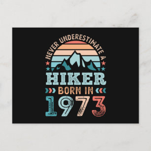 Hiker born in 1973 50th Birthday Hiking Retro Gift Postcard