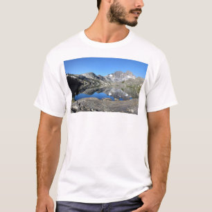 Hiker by Garnet Lake Banner Peak - John Muir Trail T-Shirt